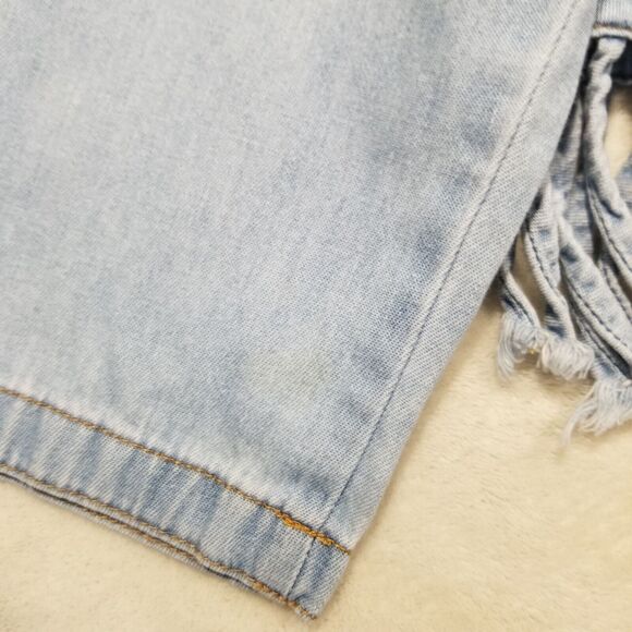 CMC Color Me Cotton Medium Top Denim Blue Light Wash Fringe Western Rodeo Ranch - Picture 6 of 8